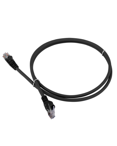 Патч-корд LANMASTER LSZH UTP кат.5e, 0.3 м, черный LANMASTER LAN-PC45/U5E-0.3-BK в Новомосковске Патчкорды (медные) Pintop.ru